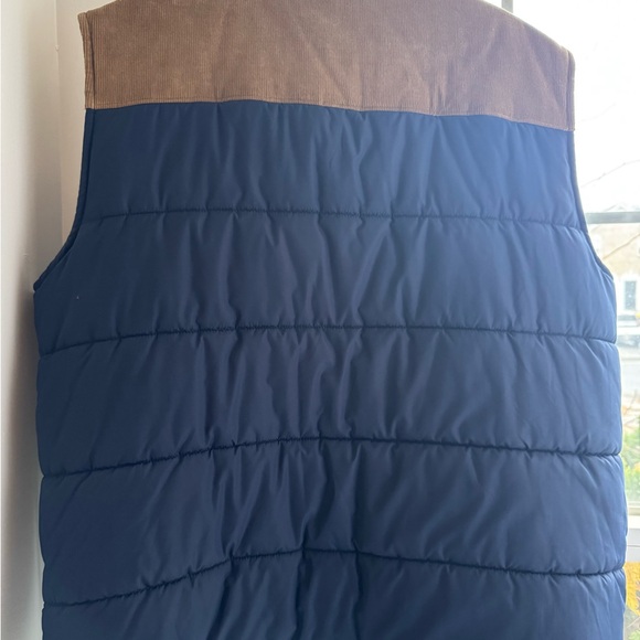 J. Crew Navy and Tan Quilted Vest - Picture 3 of 3